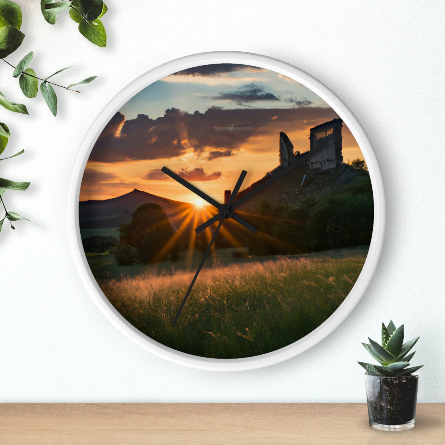 "Enchanted Evening at an Abandoned Castle" - The Alien Wall Clock