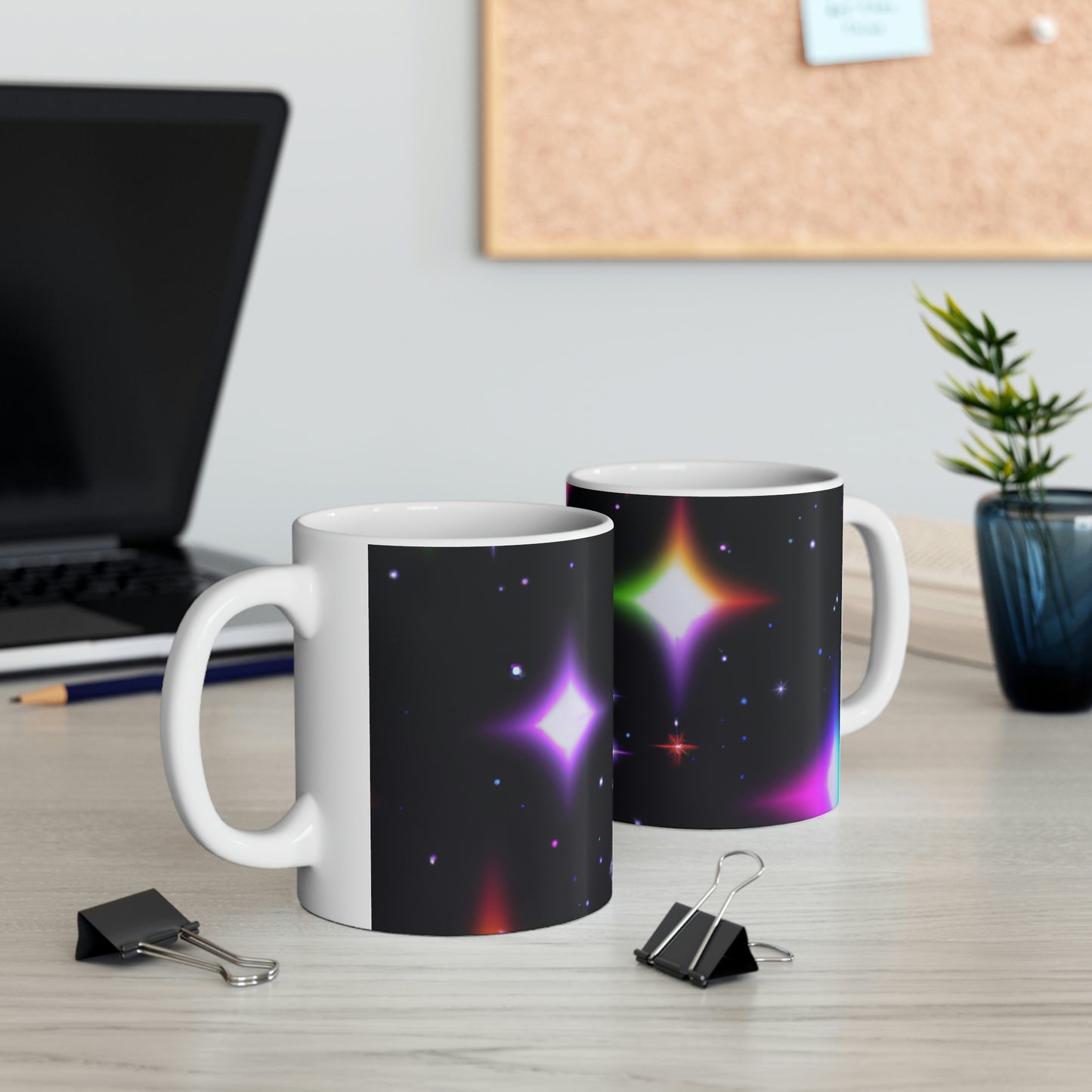 "Nighttime Galaxy of Colors" - The Alien Ceramic Mug 11 oz