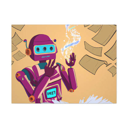 "Robot Librarian and the Magical Tome" - The Alien Canva