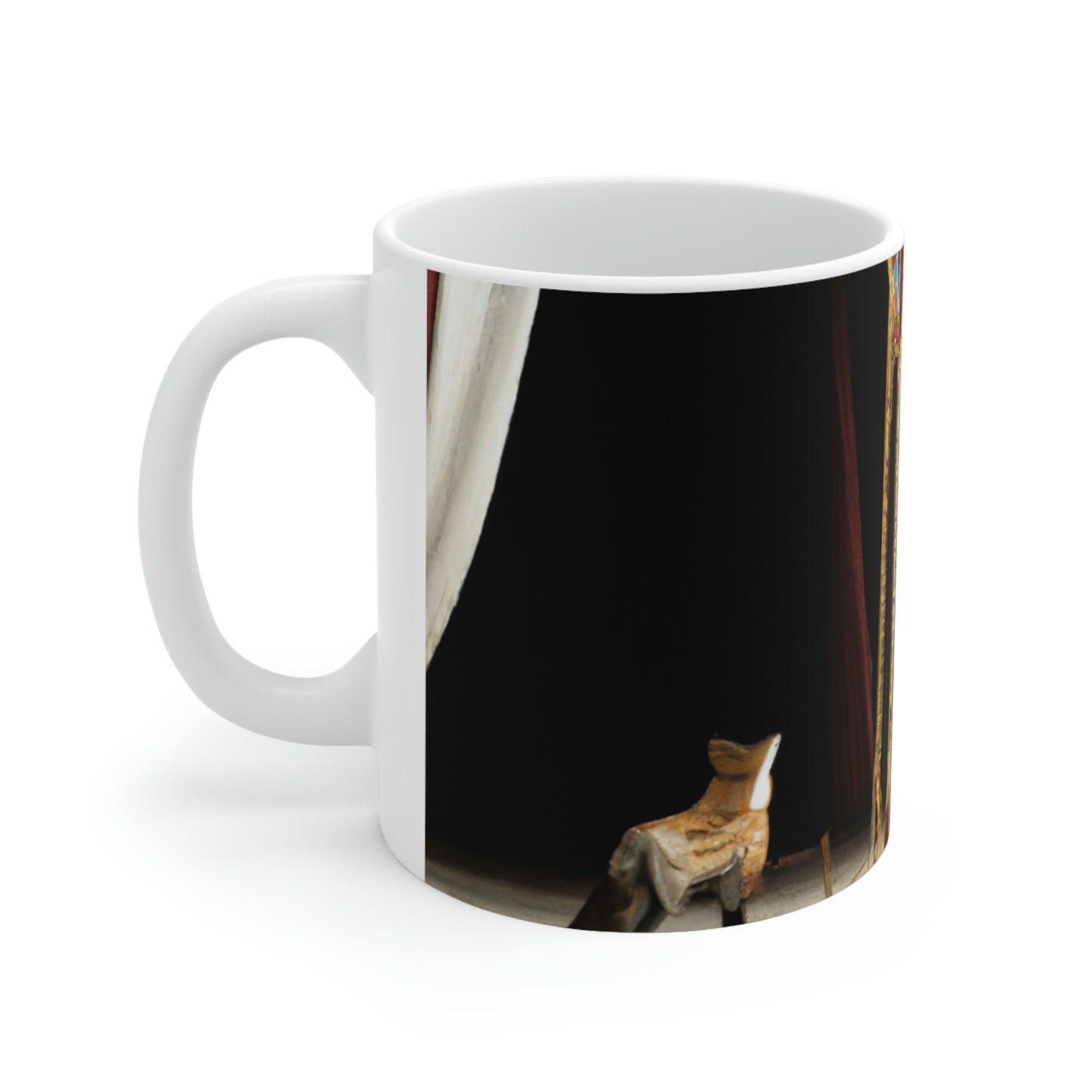 "The Adventures of a Sly Fox at the Abandoned Carnival" - The Alien Ceramic Mug 11 oz