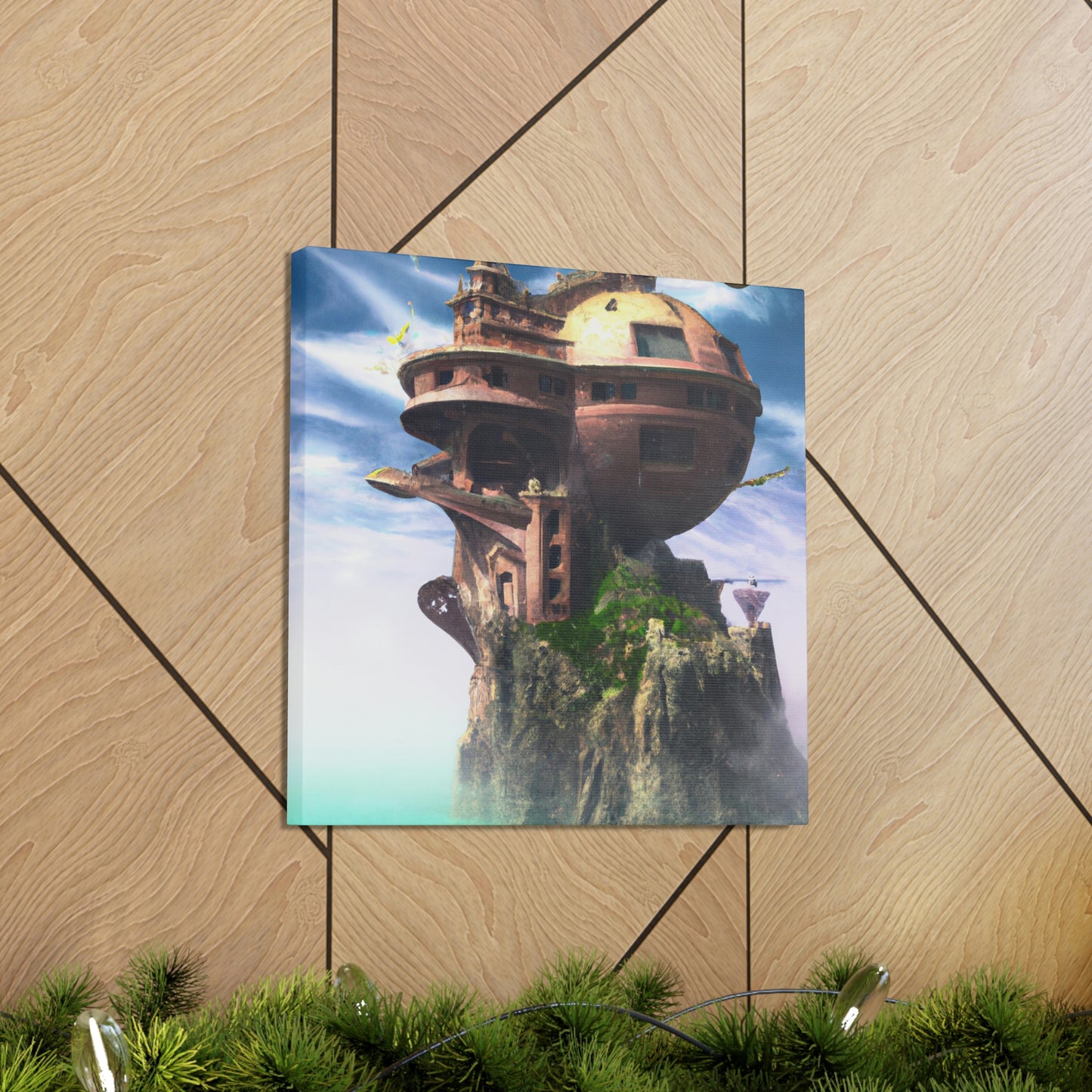 "Exploring Distant Planets in the Sky Castle" - The Alien Canva