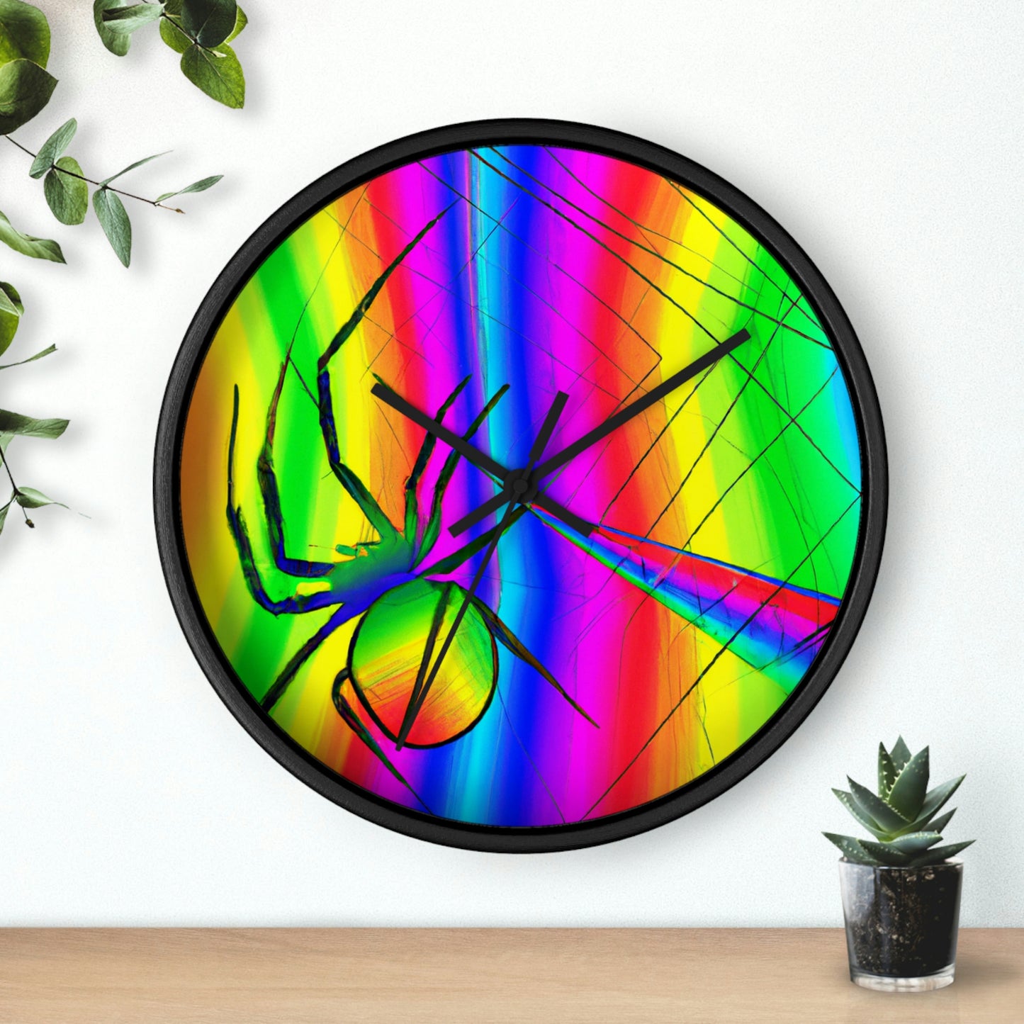 "A Spinnerette's Prismatic Web" - The Alien Wall Clock