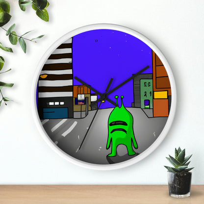 "Alien Misadventure in the City" - The Alien Wall Clock