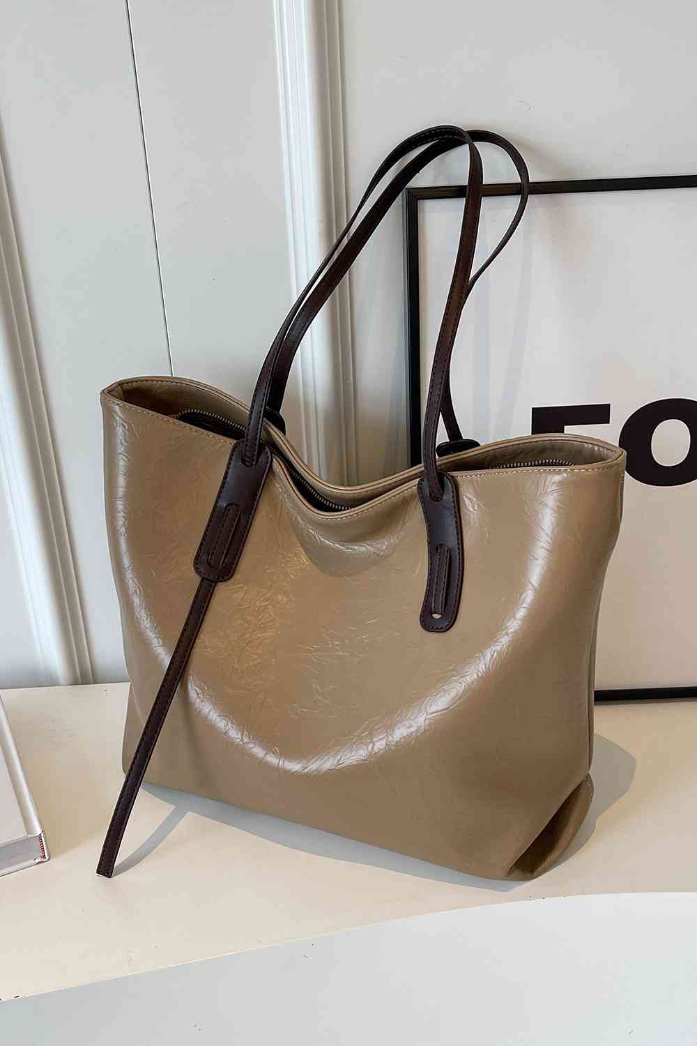 Bolso tote de cuero PU