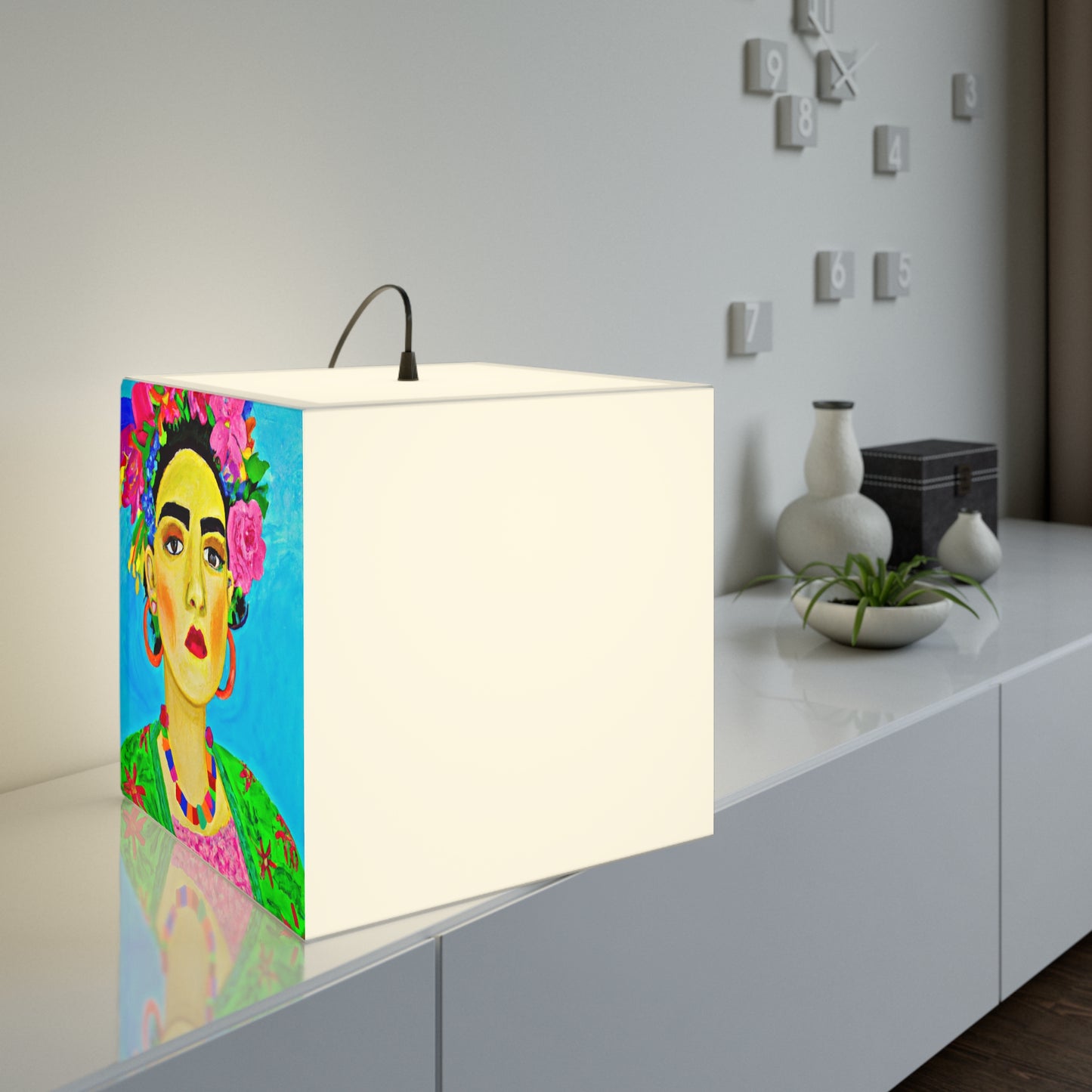 "Fierce and Free: A Frida Kahlo-Inspired Tribute to Mexican Women" - The Alien Light Cube Lamp