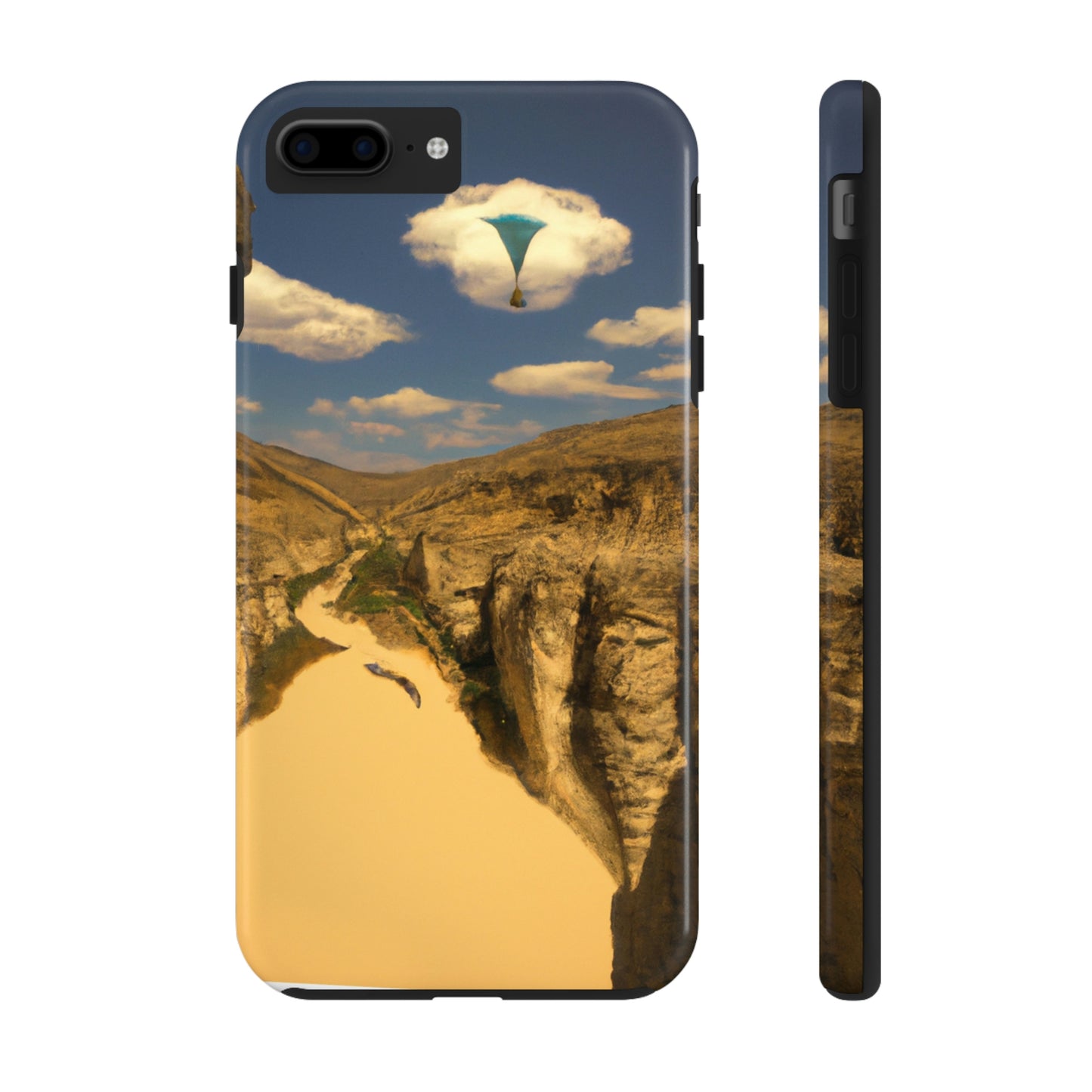 "Feline Flight Over the Grand Gulch" - Die Alien Tough Phone Cases