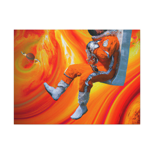 "Reisen in der Burning Orange Galaxy" - The Alien Canva