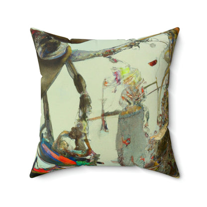 Robot Rejuvenates the Wilds - The Alien Square Pillow