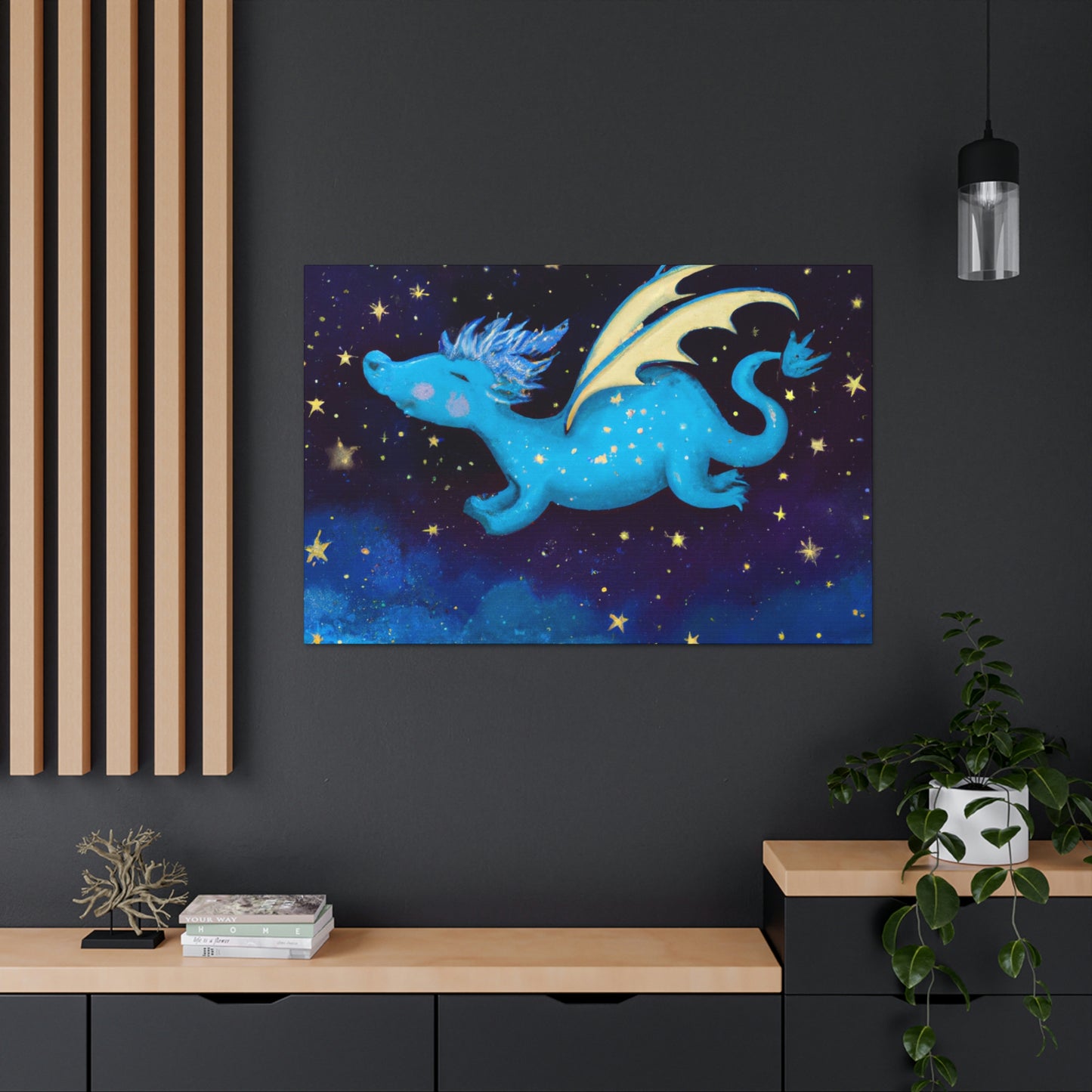 "A la deriva entre las estrellas: La historia de un bebé dragón" - The Alien Canva