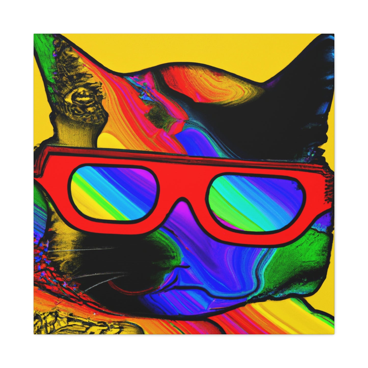 "Coole Katze mit Sonnenbrille" - The Alien Canva