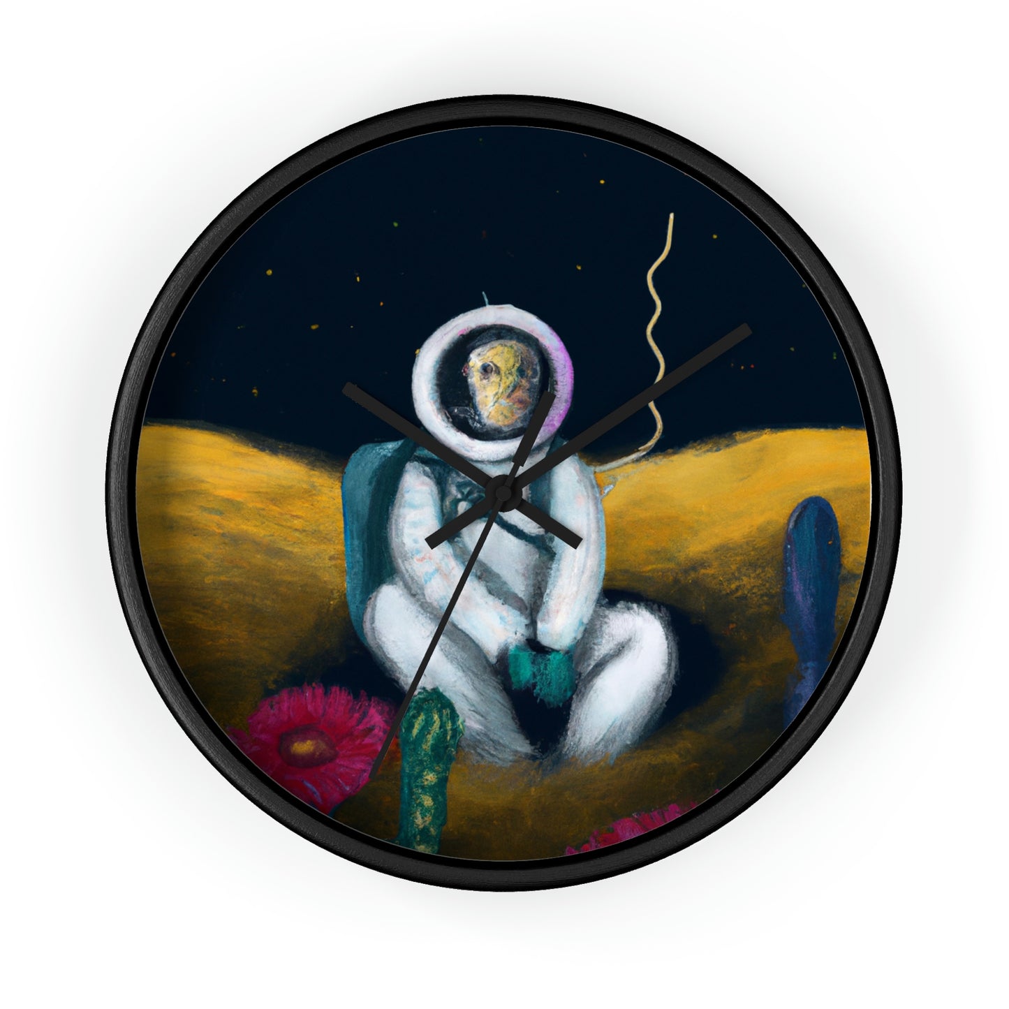 "Alone in the Dark: A Solitary Astronaut's Survival" - The Alien Wall Clock