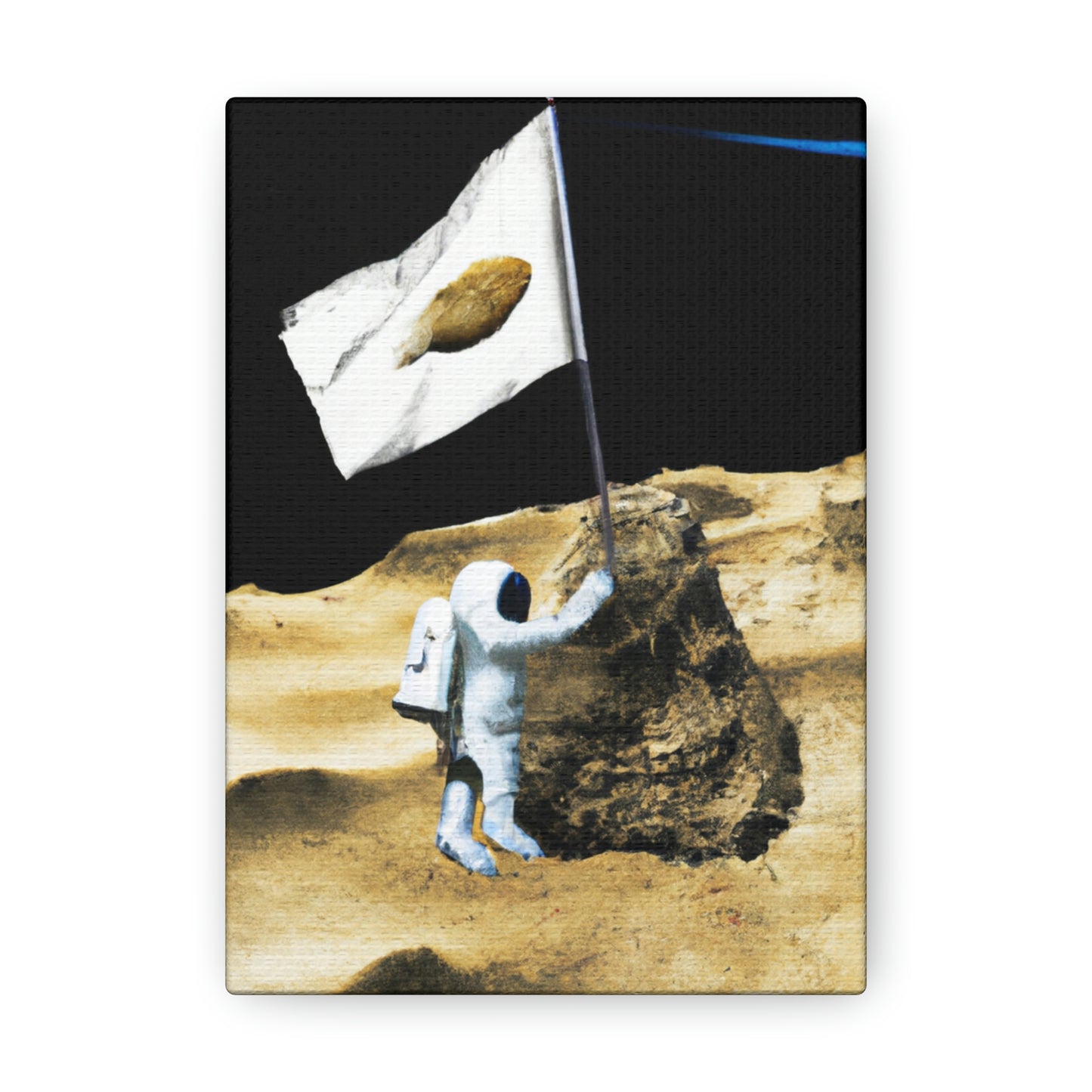 "Claiming Space: Das Pflanzen der Asteroidenflagge des Astronauten" - The Alien Canva