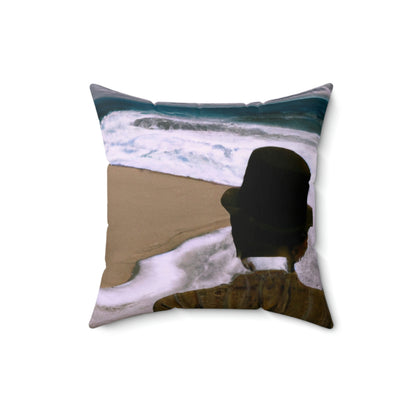 Sea-Swept Romance - The Alien Square Pillow