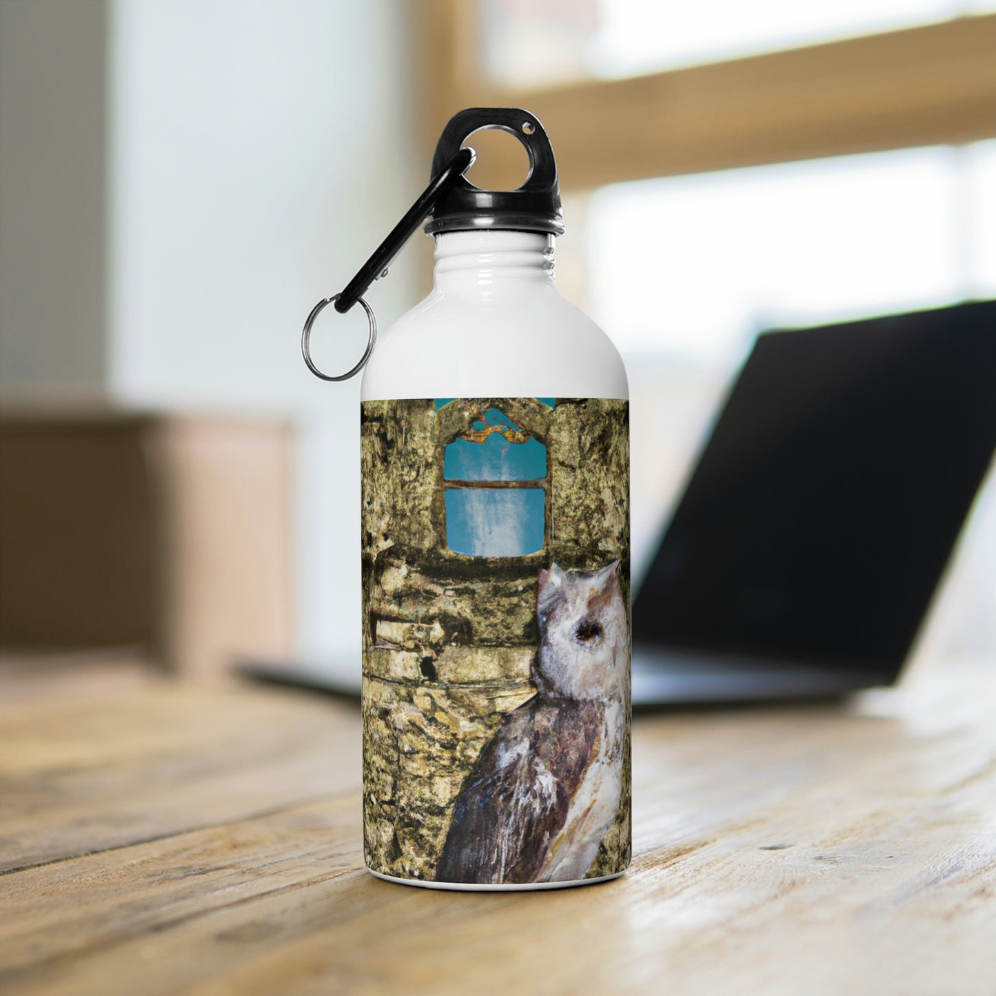 "A Sentinal Among Ruins: An Unstirred Owl's Perch" - The Alien Stainless Steel Water Bottle