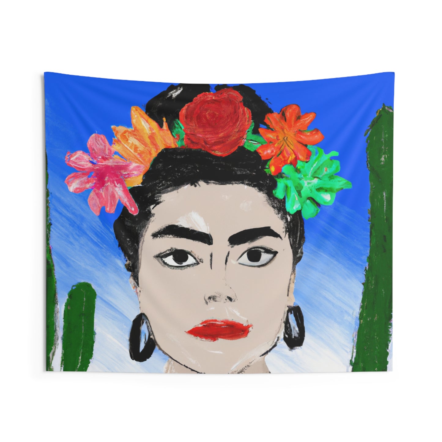 "Frida Ardiente: Pintando un ícono mexicano con cultura colorida" - The Alien Wall Tapestries