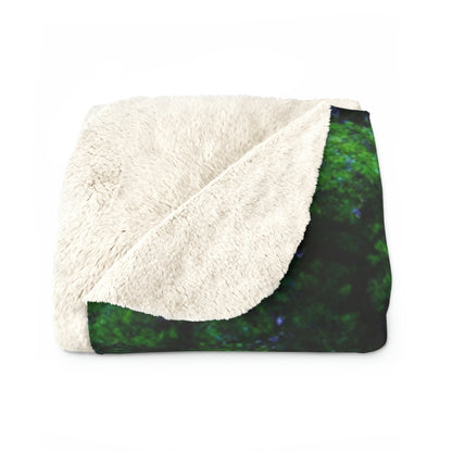 "Beneath the Rainy Sky." - The Alien Sherpa Fleece Blanket