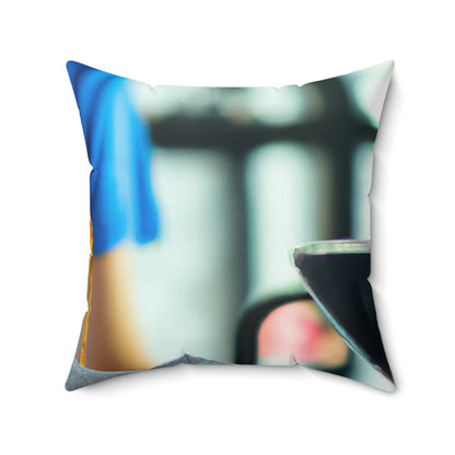 "A Cup of Courage" - The Alien Square Pillow