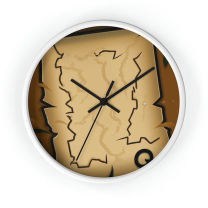 "The Mysterious Map of Buried Treasures" - The Alien Wall Clock