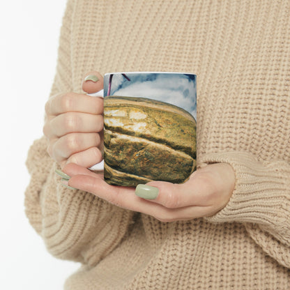 Mystery in the Meadow: The Gigantic Find of a Farmer - The Alien Ceramic Mug 11 oz