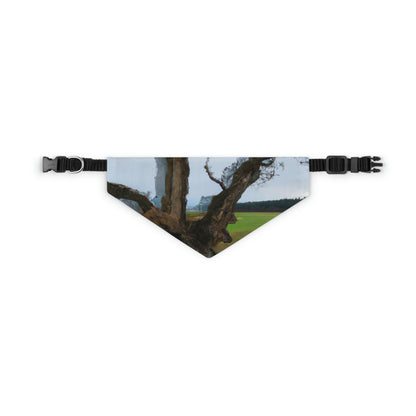 "A Shadow in the Meadow: The Last Standing Tree" - The Alien Pet Bandana Collar