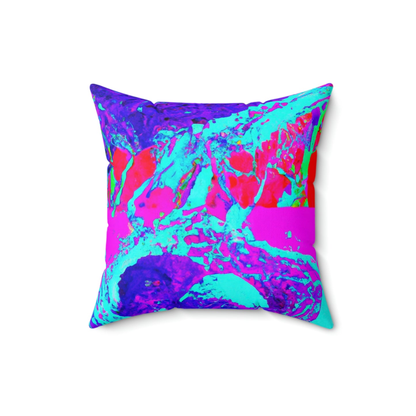 "Ein Regenbogen aus gefiederten Freunden" - Das Alien Square Pillow