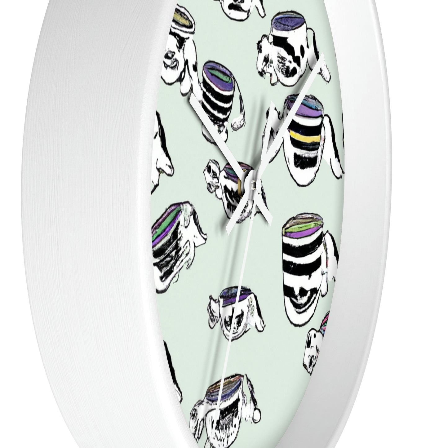 "A Purr-fectly Precious Tea Party Parade" - The Alien Wall Clock