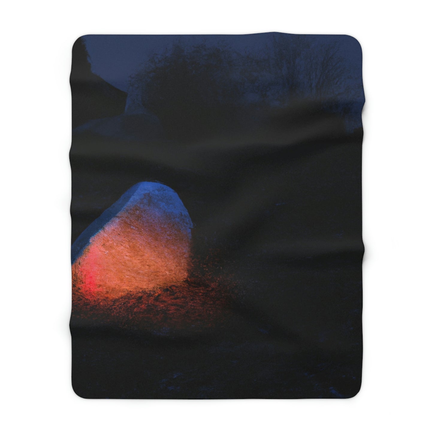 "The Glowing Tombstone Mystery" - The Alien Sherpa Fleece Blanket