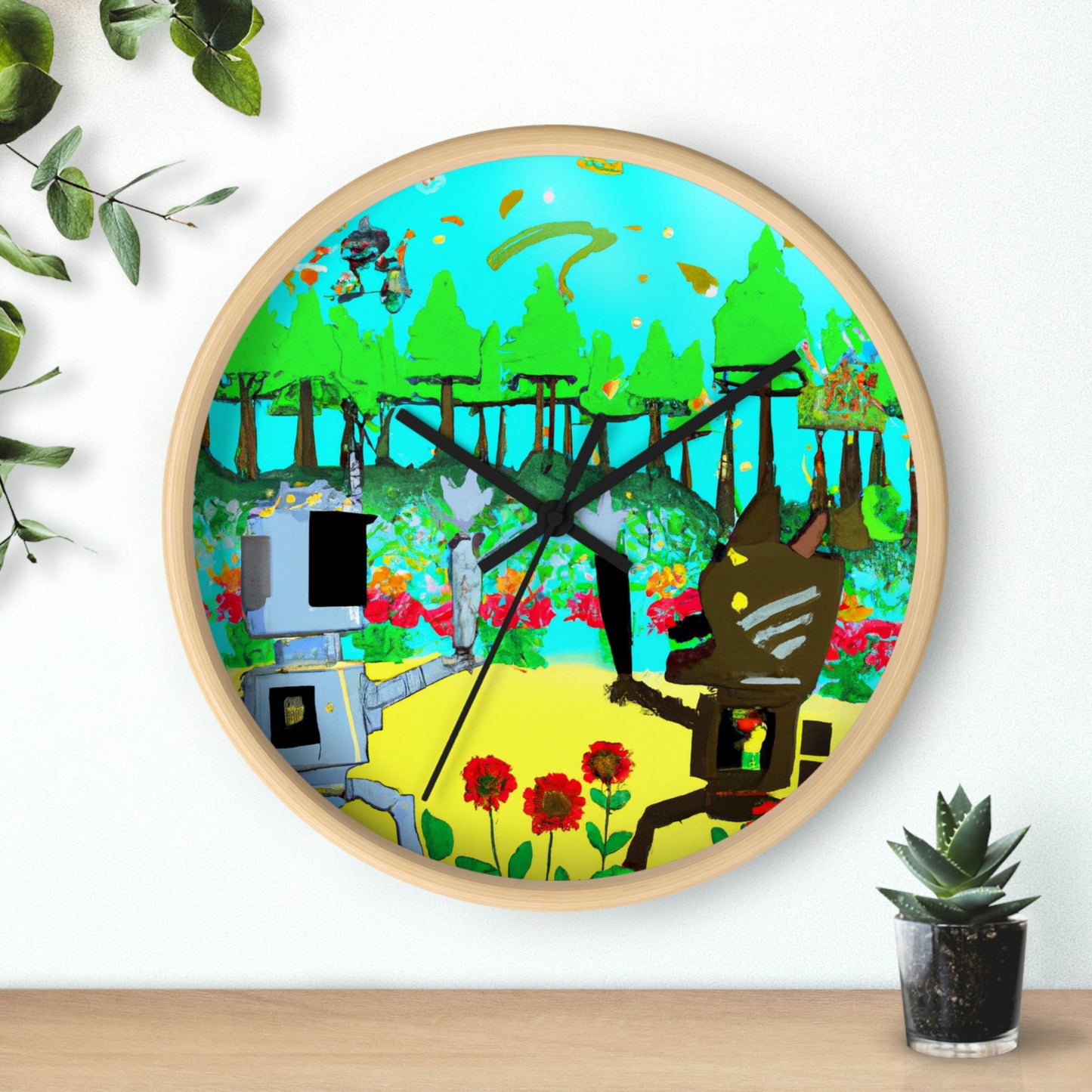 Robo Garden Wars - The Alien Wall Clock