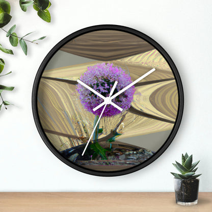 "A Blooming Miracle: Beauty in Chaos" - The Alien Wall Clock