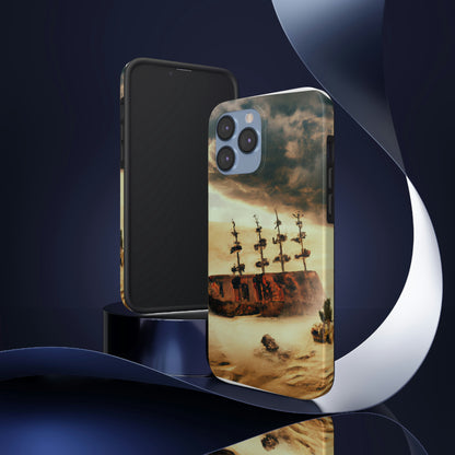 "Lost at Sea: Stranded On A Stormy Desert Island" - The Alien Tough Phone Cases