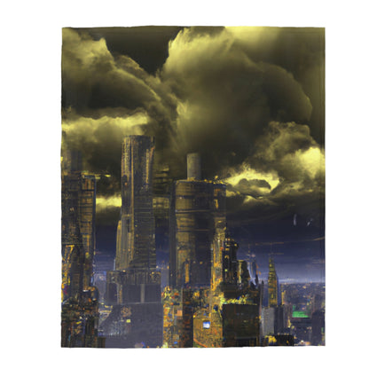 The Utopian Citadel in the Dystopian Tempest - The Alien Velveteen Plush Blanket