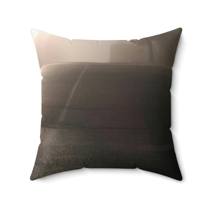 "A Gleaming Dawn in a Misty City". - The Alien Square Pillow