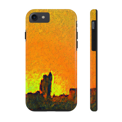 "Erleuchtet von der untergehenden Sonne: Enthüllung einer verborgenen Stadt" - The Alien Tough Phone Cases