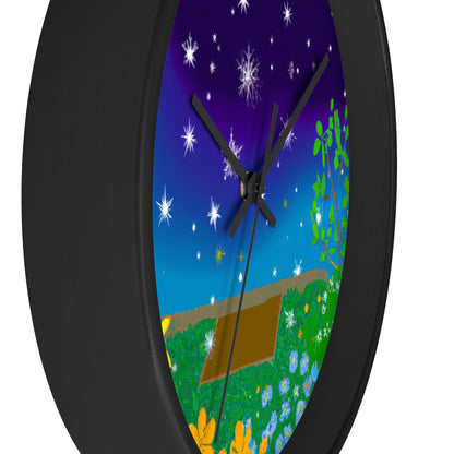 "Un jardín celestial de color" - El reloj de pared alienígena