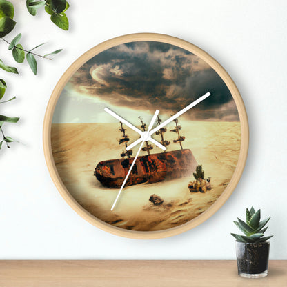 "Lost at Sea: Stranded On A Stormy Desert Island" - El reloj de pared alienígena