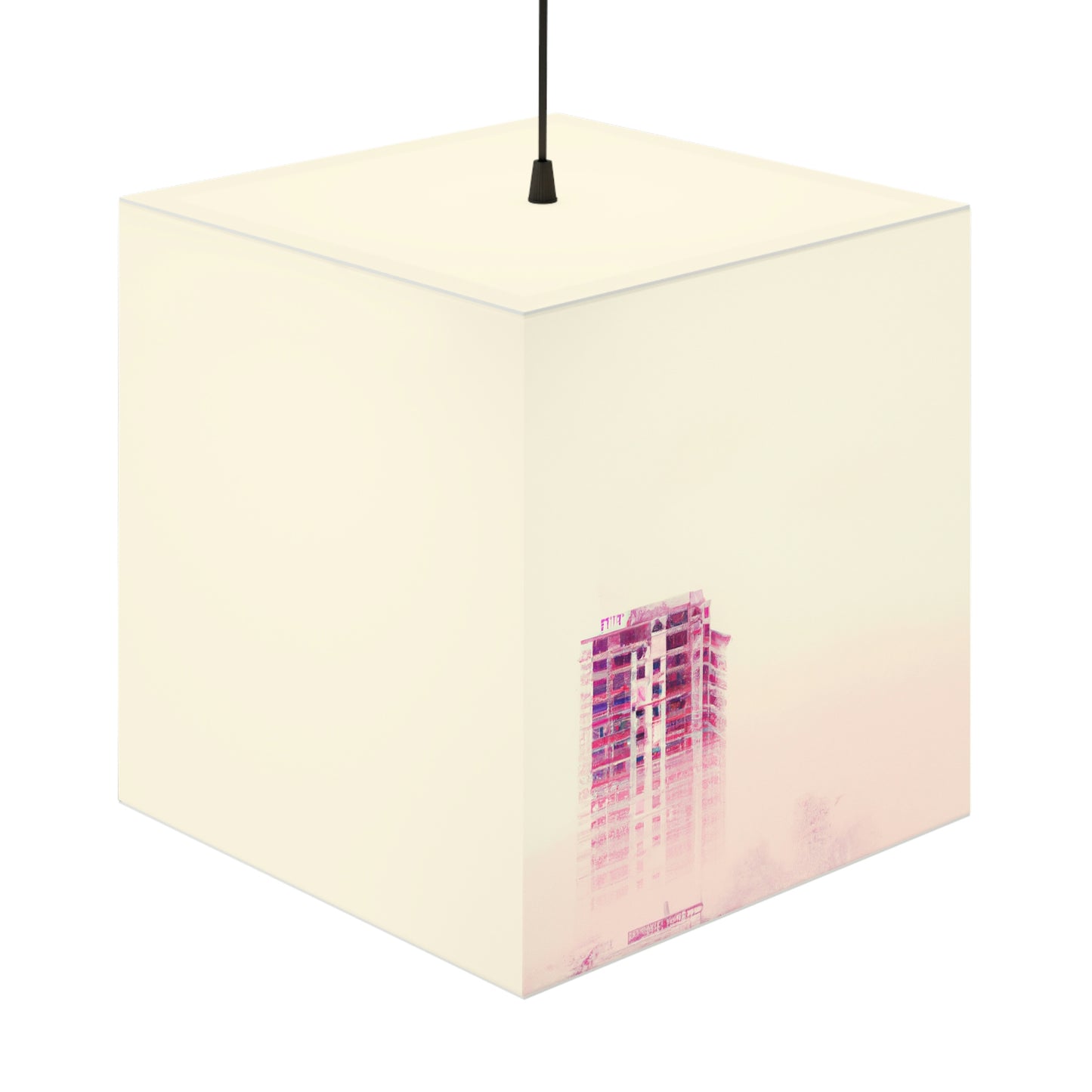 "A Shroud of Mystery: The Lost City in the Fog." - The Alien Light Cube Lamp