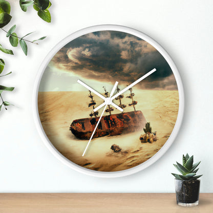 "Lost at Sea: Stranded On A Stormy Desert Island" - El reloj de pared alienígena