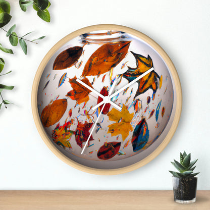 "Autumn in a Glass Globe" - The Alien Wall Clock