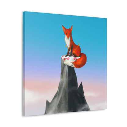 Der Fuchs, der auf dem Berg gipfelt - The Alien Canva