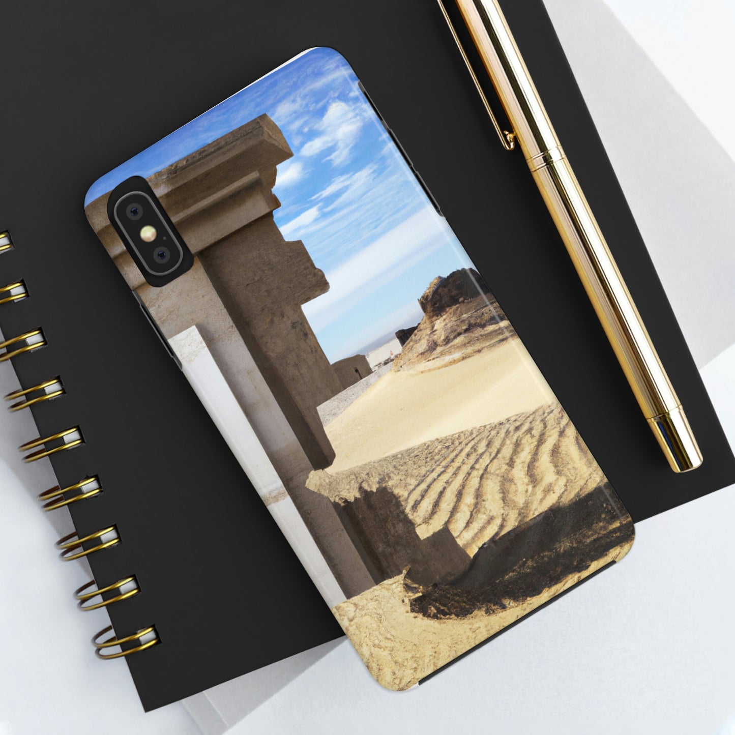 "Lost in the Sands: Discovering the Ancient Temple" - The Alien Tough Phone Cases