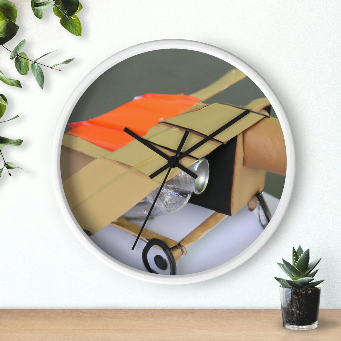 "Building a Better Flyer: Crafting a Recycled Flying Machine" - Die Alien-Wanduhr