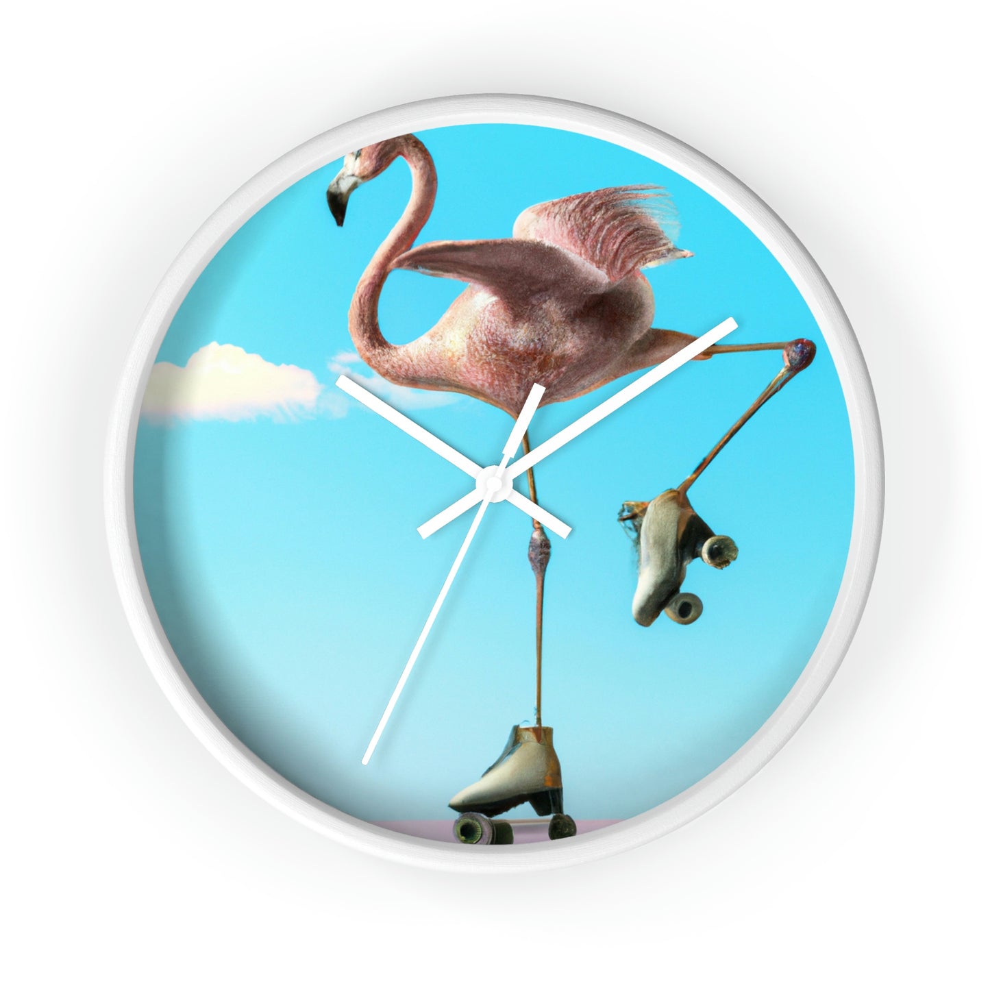 "Flamingo-Schlittschuhe!" - Die außerirdische Wanduhr