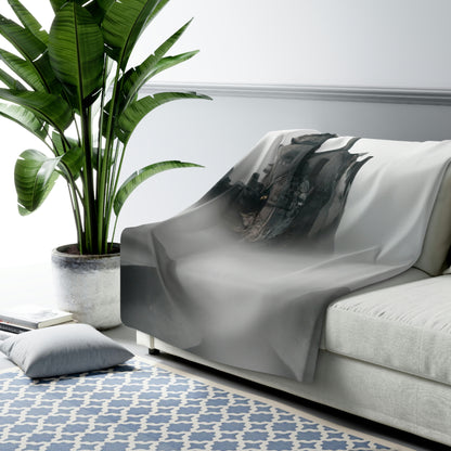 "Ghostly Citadel of the Mist" - The Alien Sherpa Fleece Blanket