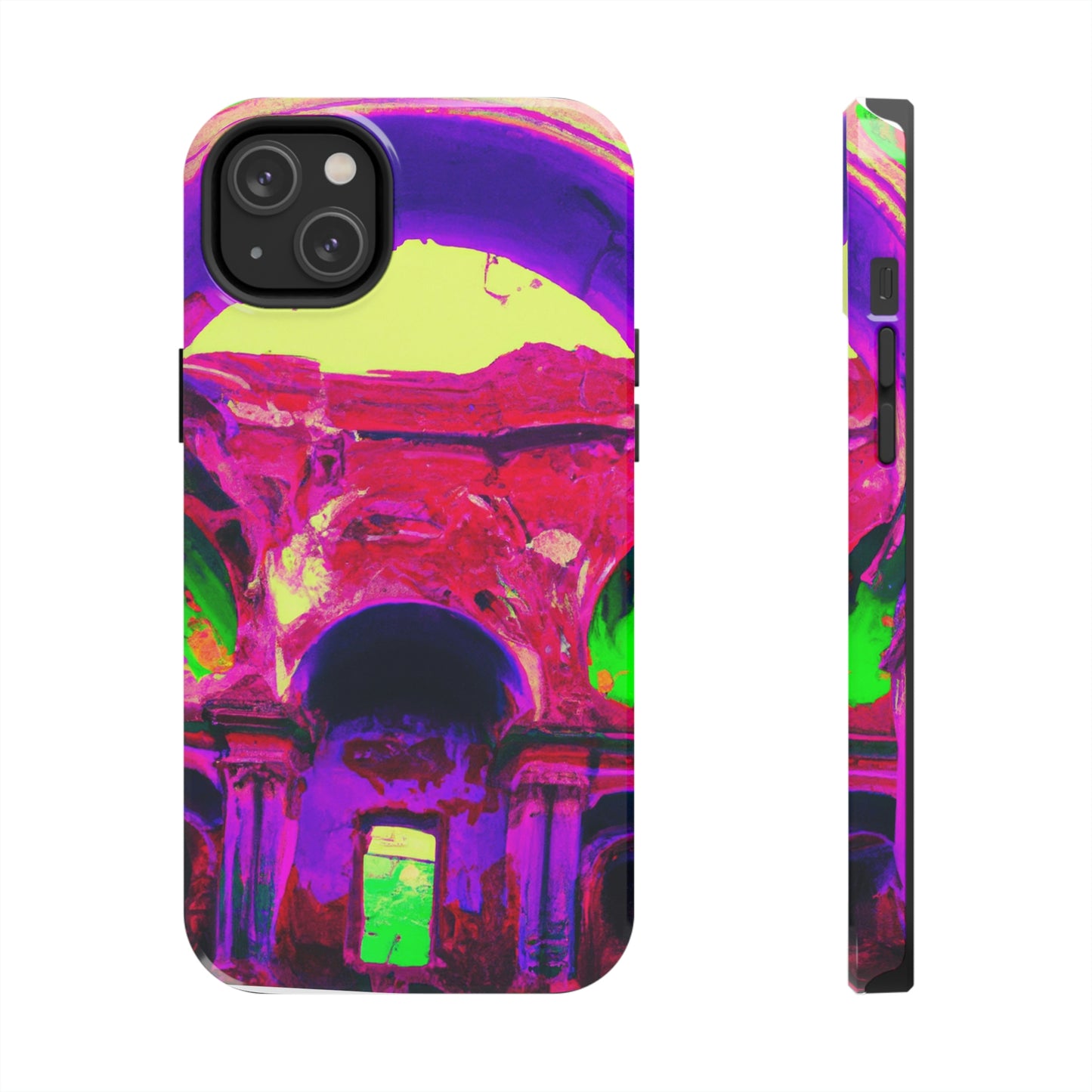 Mystical Madness: Crazy Colors in the Forgotten Cathedral - The Alien Tough Phone Cases