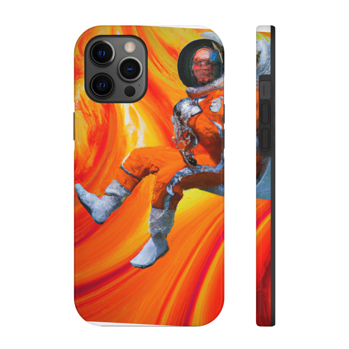 "Journeying in the Burning Orange Galaxy" - The Alien Tough Phone Cases