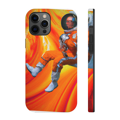 "Journeying in the Burning Orange Galaxy" - The Alien Tough Phone Cases