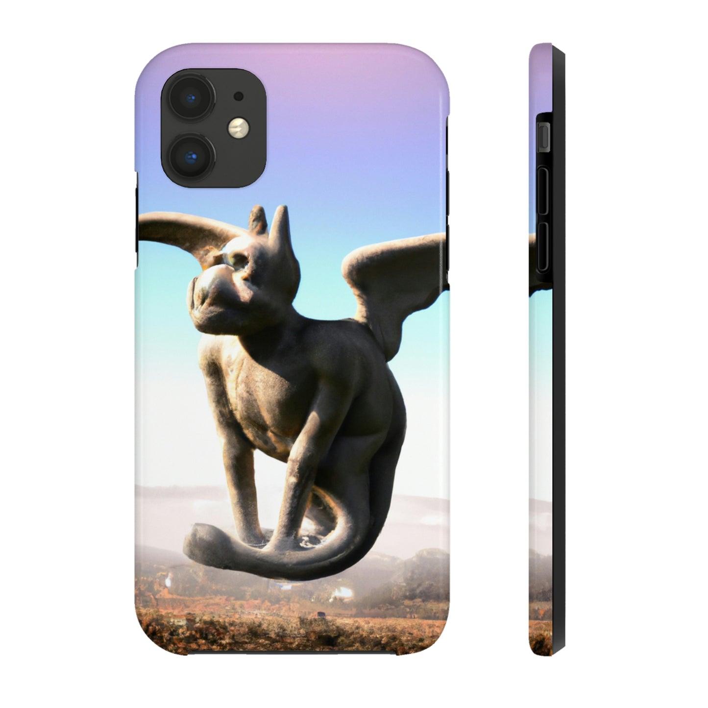 "Alone on the Hilltop: The Tale of a Solitary Gargoyle" - The Alien Tough Phone Cases