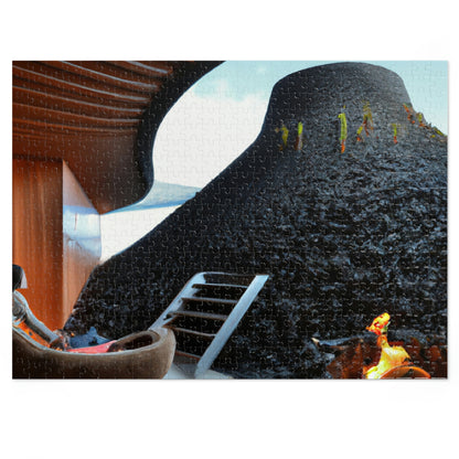 "Volcanic Home Design: Creating a Livable Space Inside a Volcano" - The Alien Jigsaw Puzzle