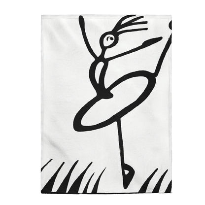 "Ballet on a Blade: A Ballerina's Spin" - The Alien Velveteen Plush Blanket