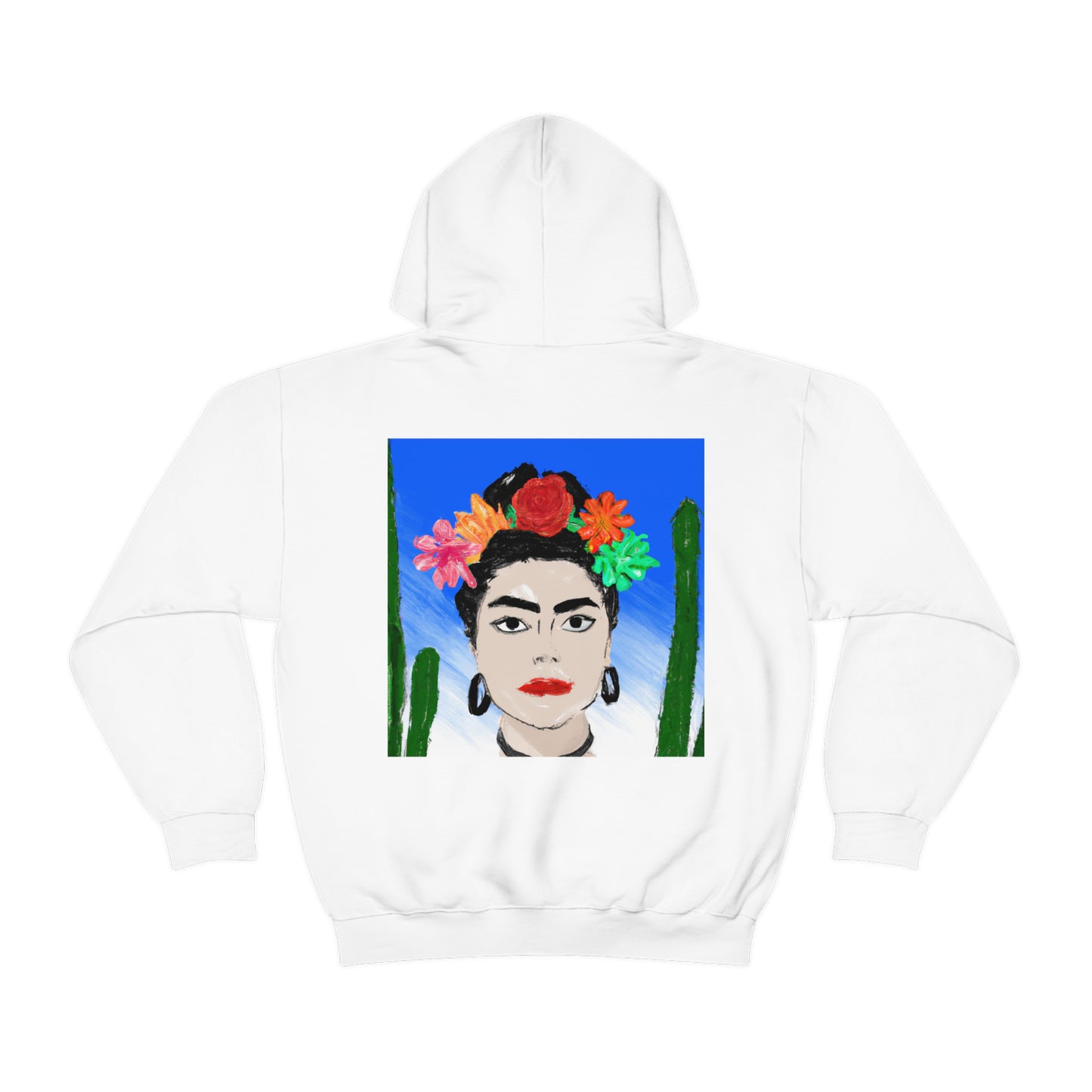 "Fiery Frida: Painting a Mexican Icon with Colorful Culture" - The Alien Unisex Hoodie